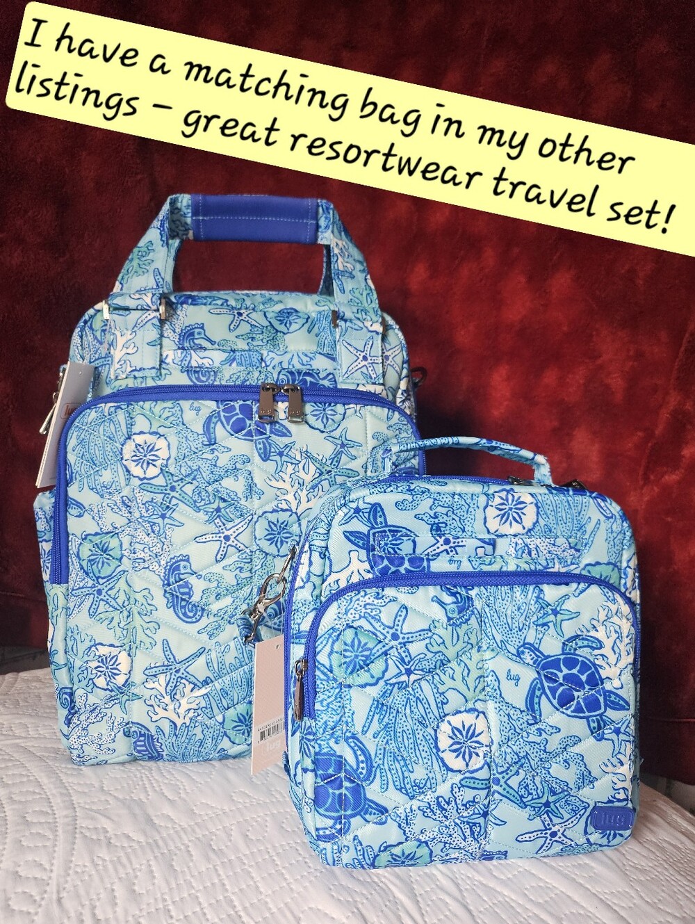 NWT Lug Ranger 2 In Sealife Blue - Beach Resort Or Cruise Travel Crossbody - Picture 9 of 9